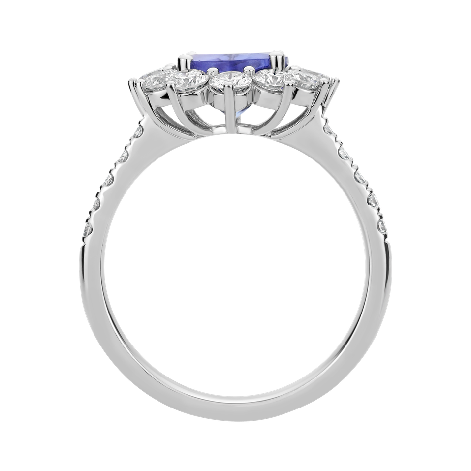 Prsteň s tanzanitom a diamantmi Tanzania Majesty
