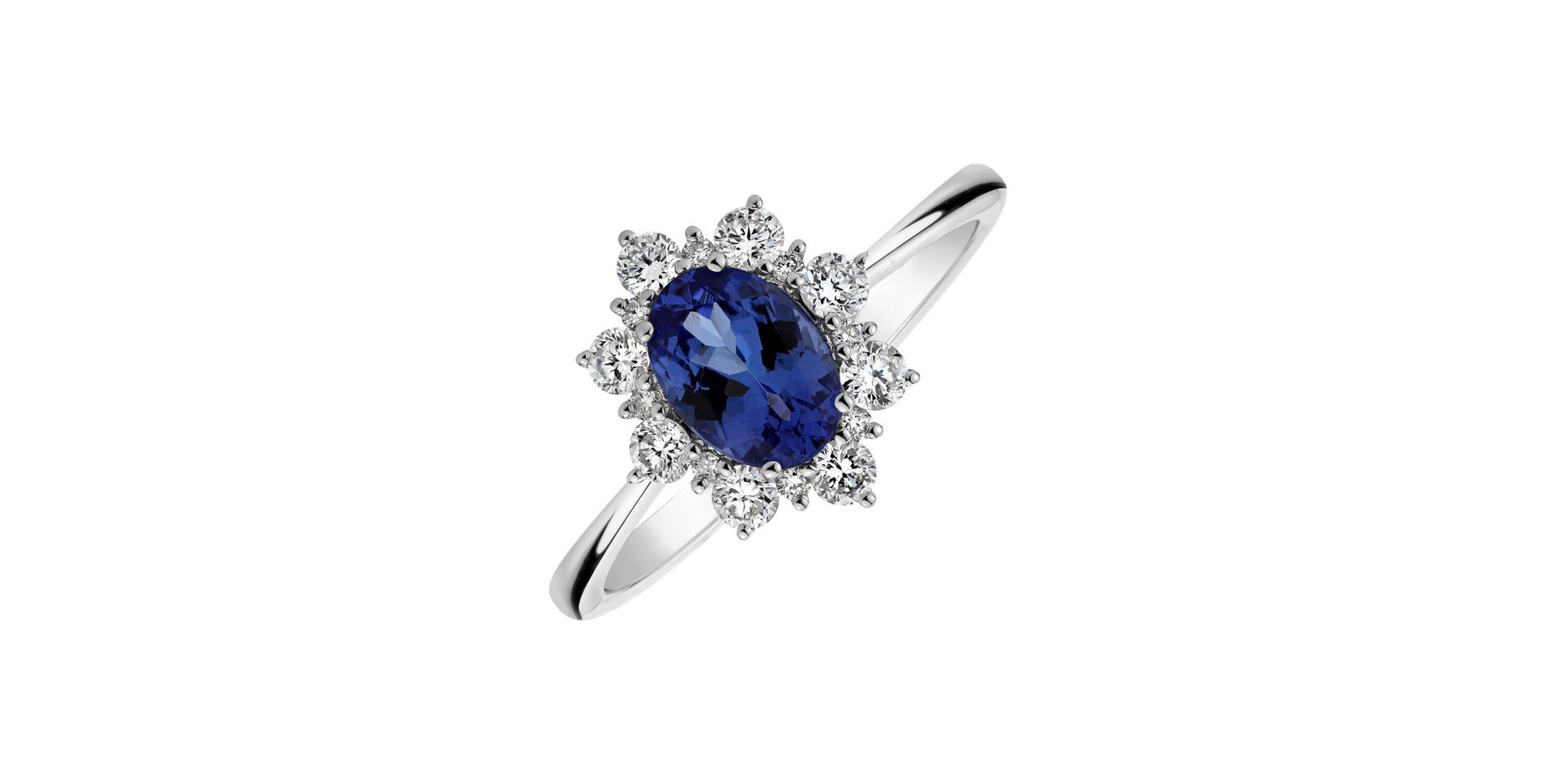 Prsteň s tanzanitom a diamantmi Trixie Princess
