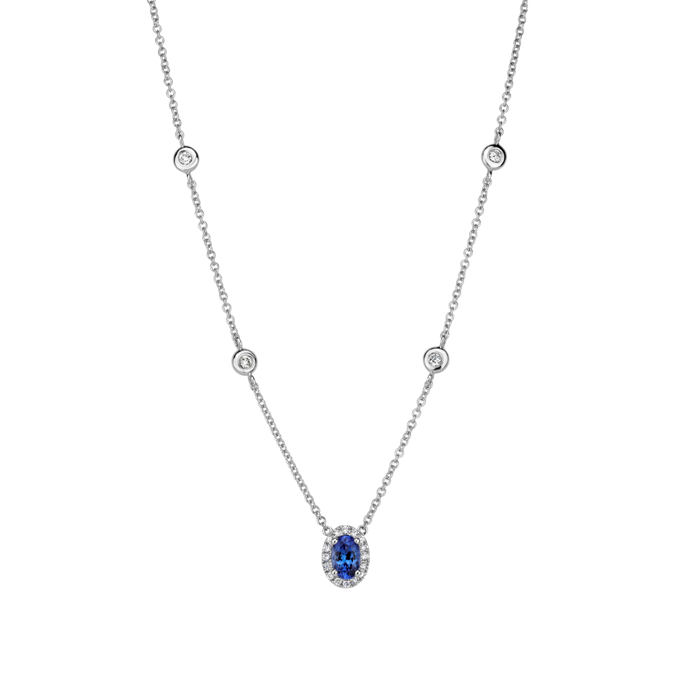Náhrdelník s tanzanitom a diamantmi Ocean Aura