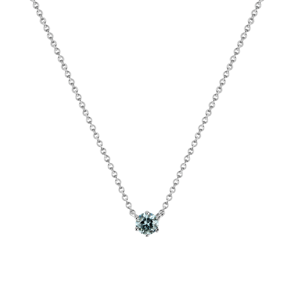 Náhrdelník s modrým diamantom Essential Drop
