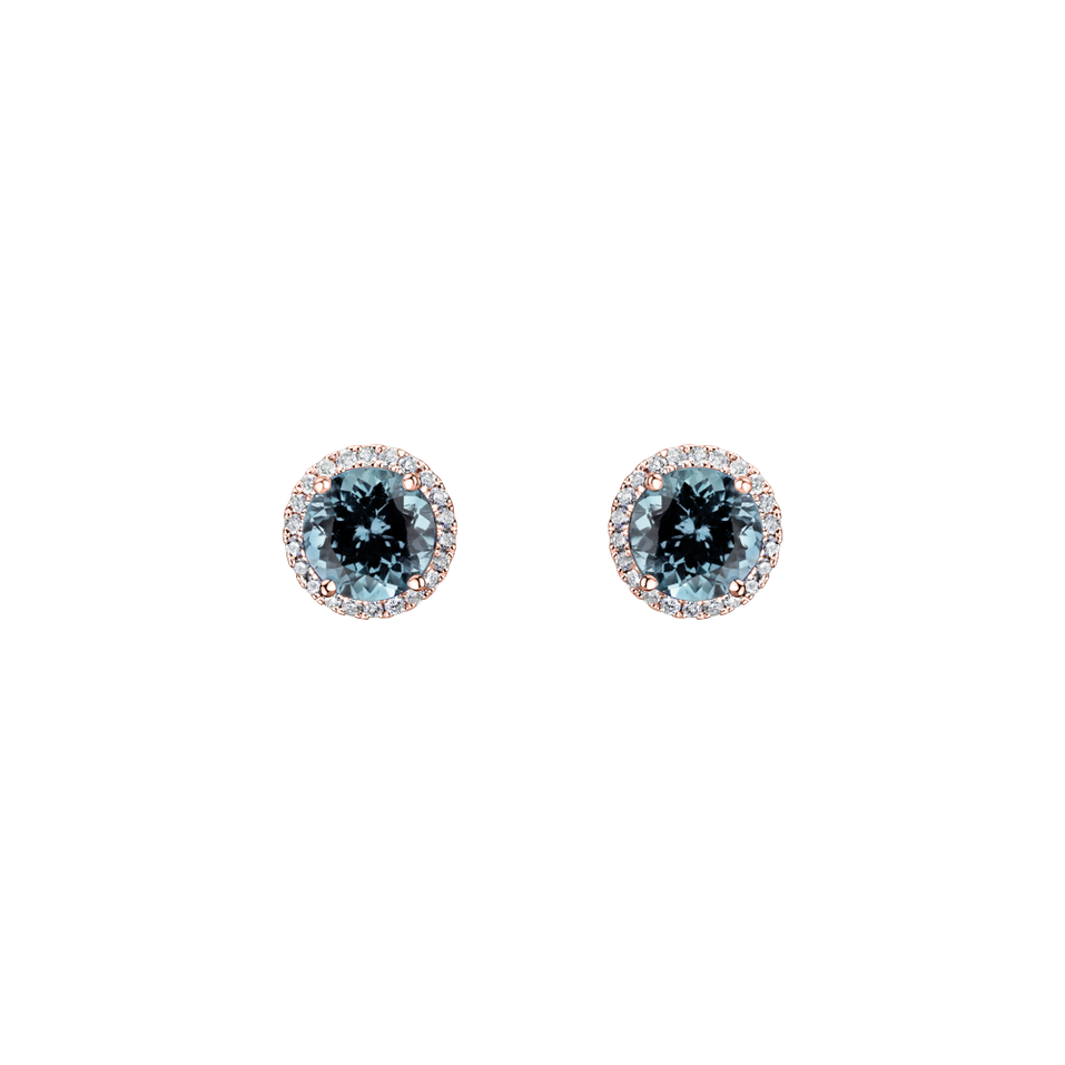 Náušnice s topásom a diamantmi Royal Galaxy