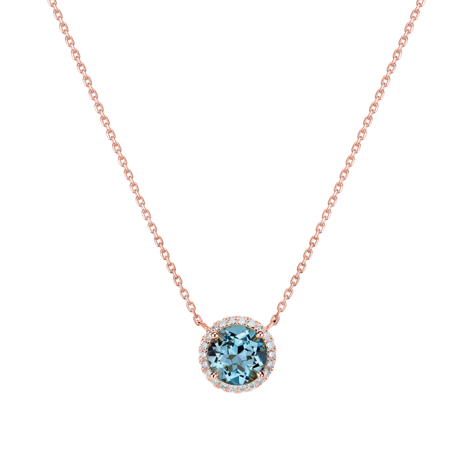 Náhrdelník s topásom a diamantmi Royal Galaxy