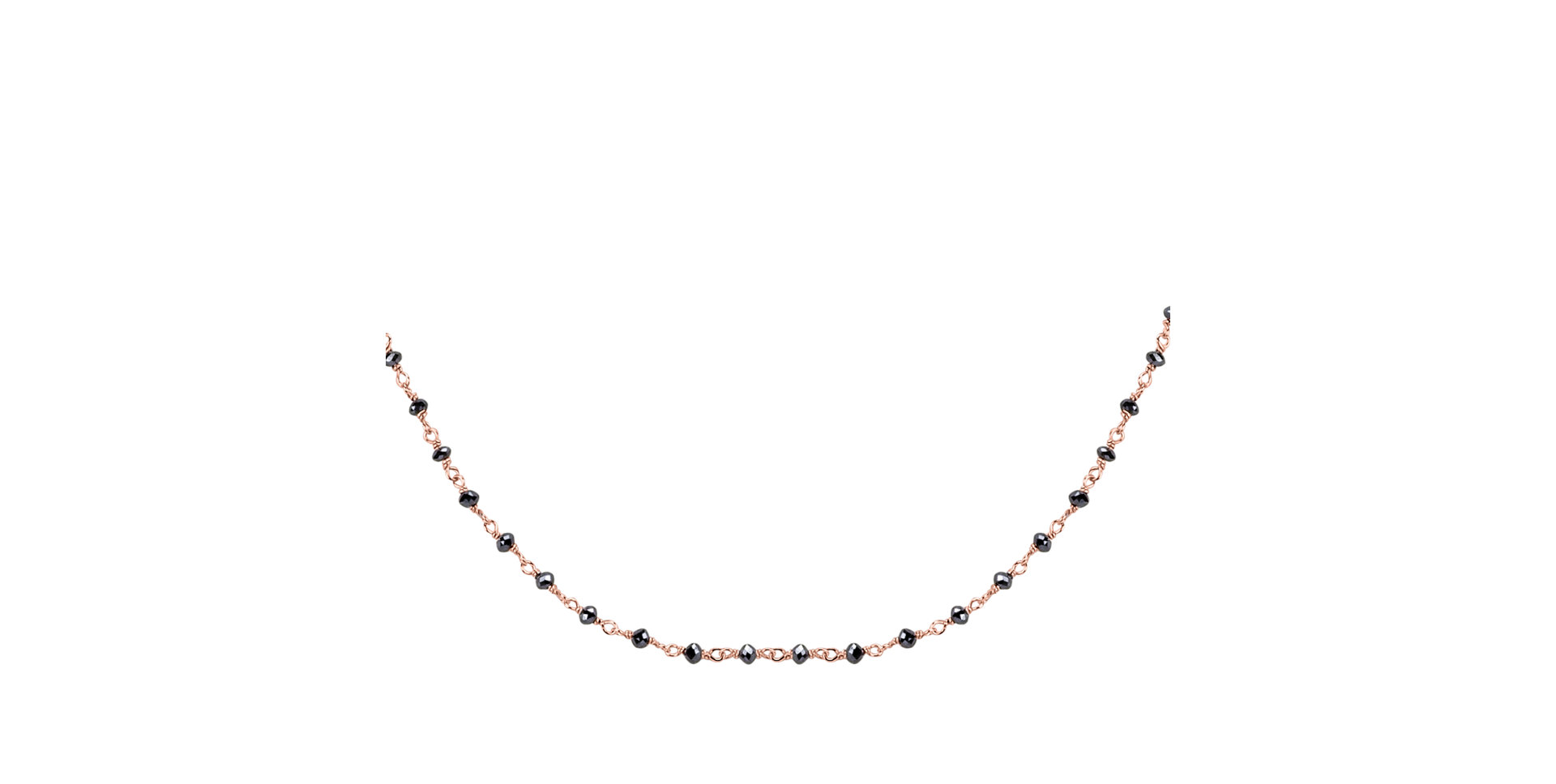 Náhrdelník s čiernymi diamantmi Dark Melody