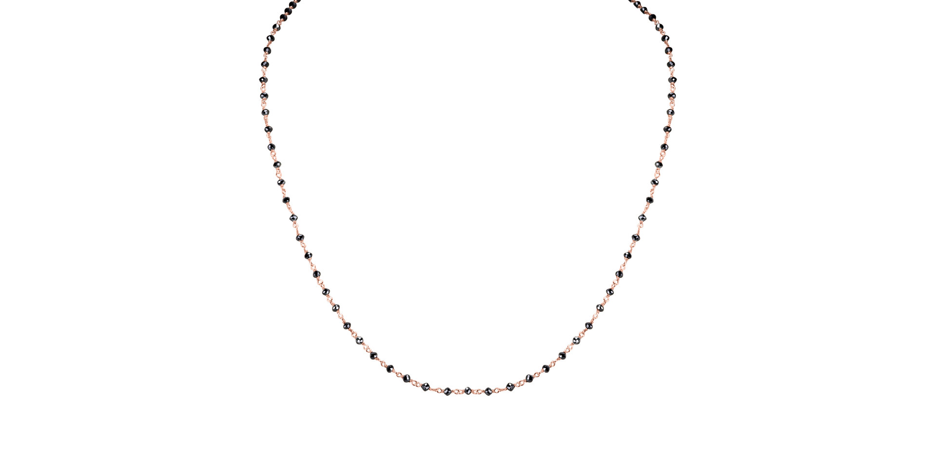 Náhrdelník s čiernymi diamantmi Dark Melody