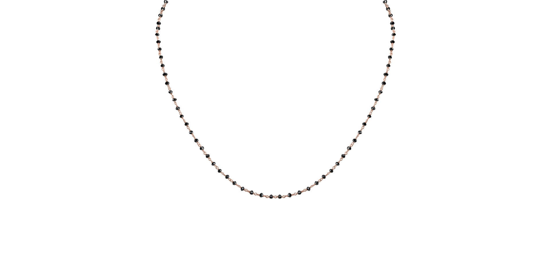 Náhrdelník s čiernymi diamantmi Dark Melody