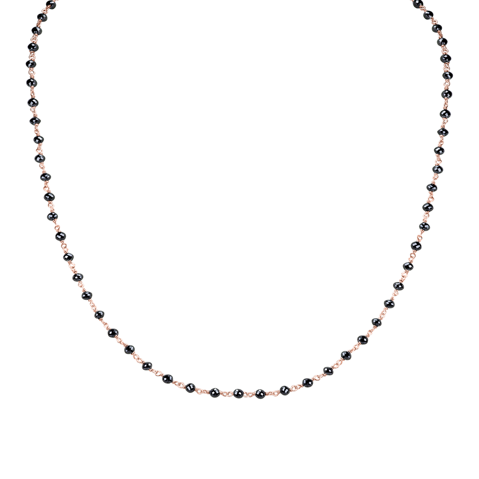 Náhrdelník s čiernymi diamantmi Dark Melody