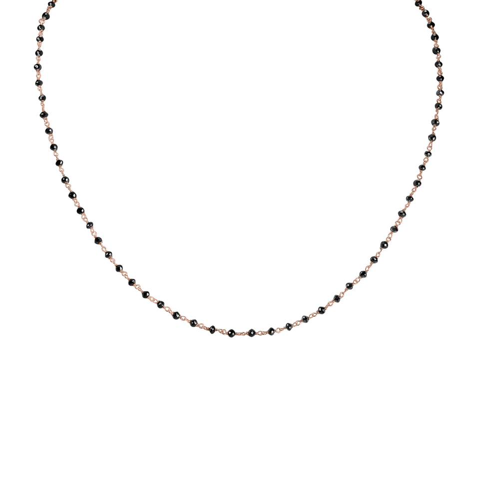 Náhrdelník s čiernymi diamantmi Dark Melody