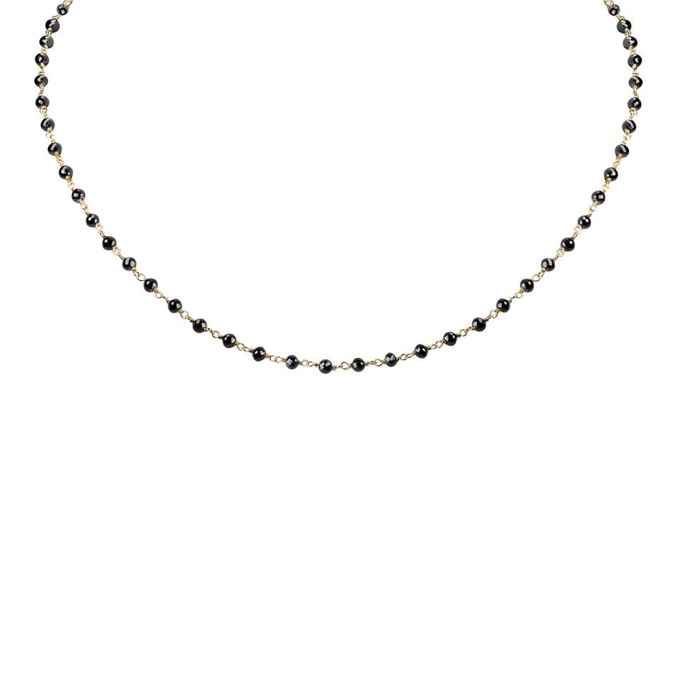 Náhrdelník s čiernymi diamantmi Dark Melody