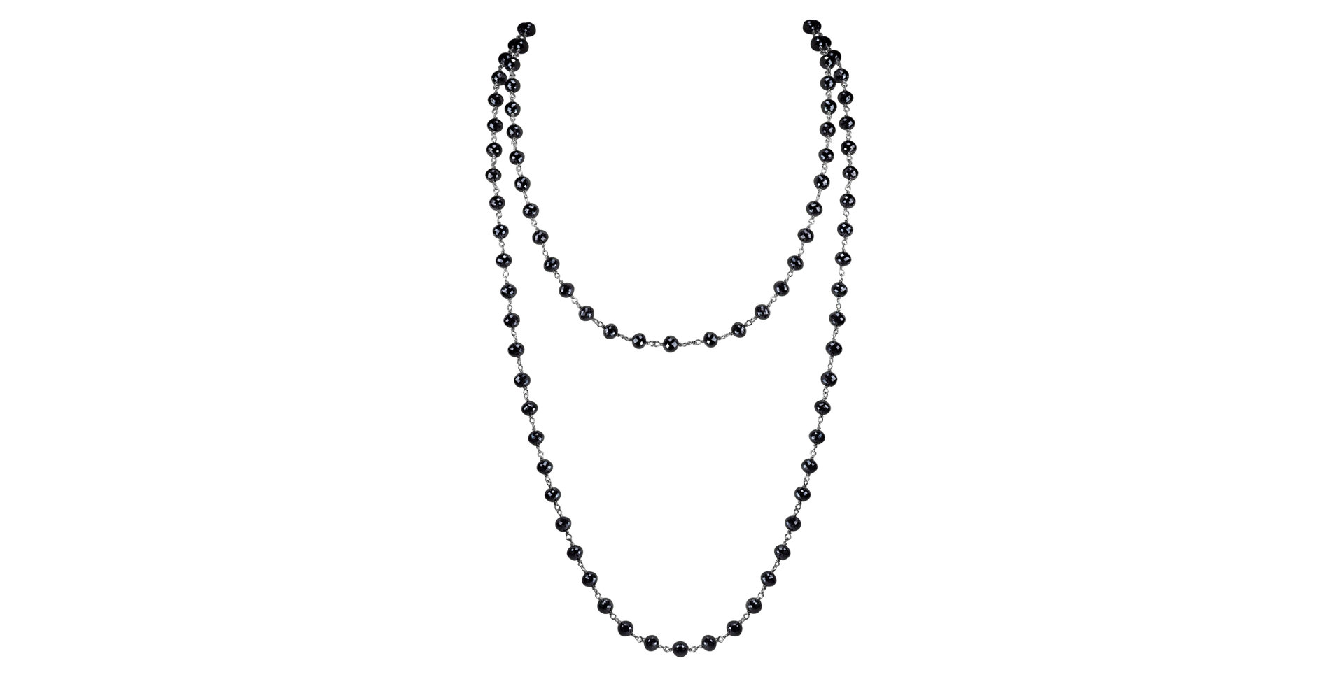 Náhrdelník s čiernymi diamantmi Dark Melody