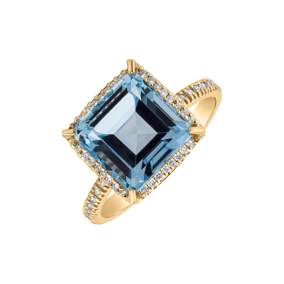 Prsteň s topásom a diamantmi Perfect Paradox