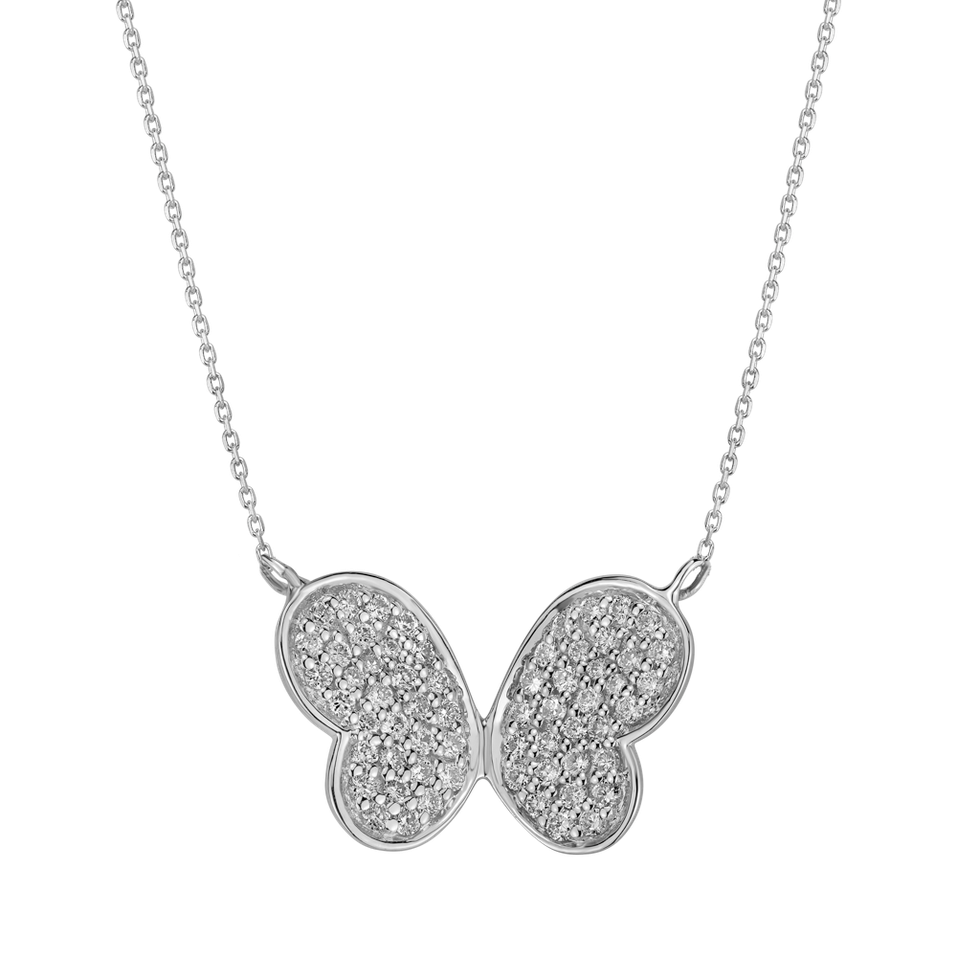 Náhrdelník s diamantmi Underestimated Butterfly