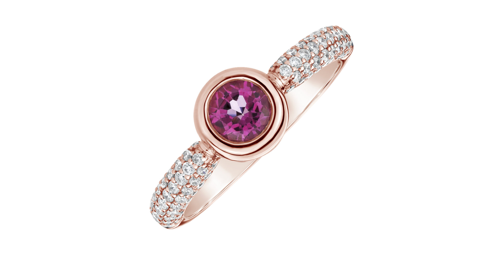 Prsteň s topásom a diamantmi Miracle Ray