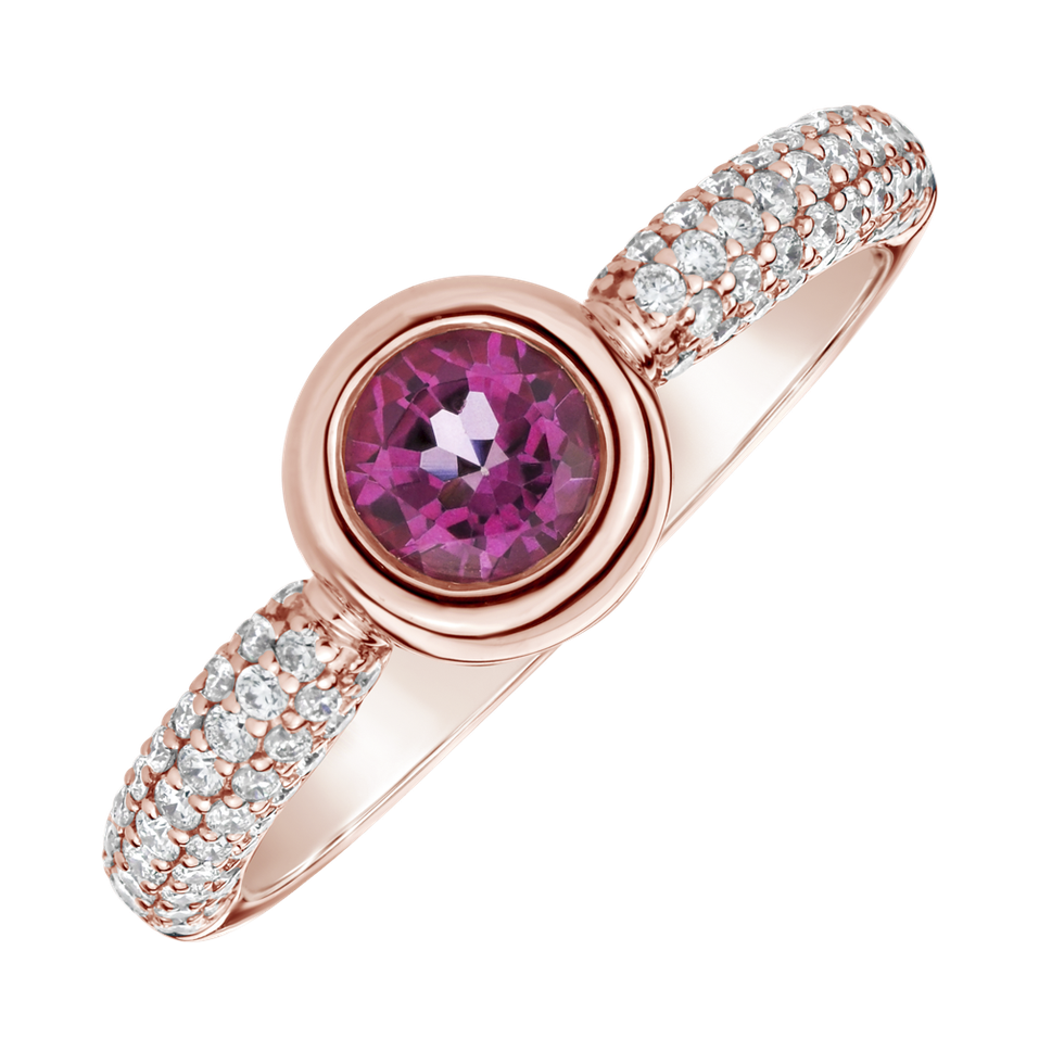 Prsteň s topásom a diamantmi Miracle Ray