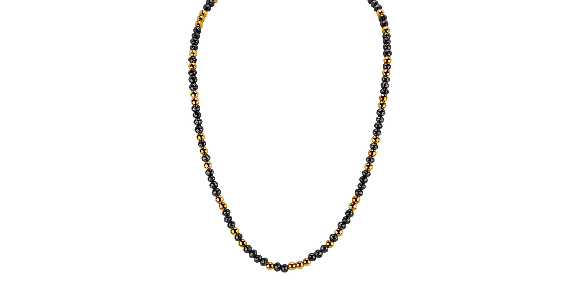 Náhrdelník s čiernymi diamantmi Night Chain