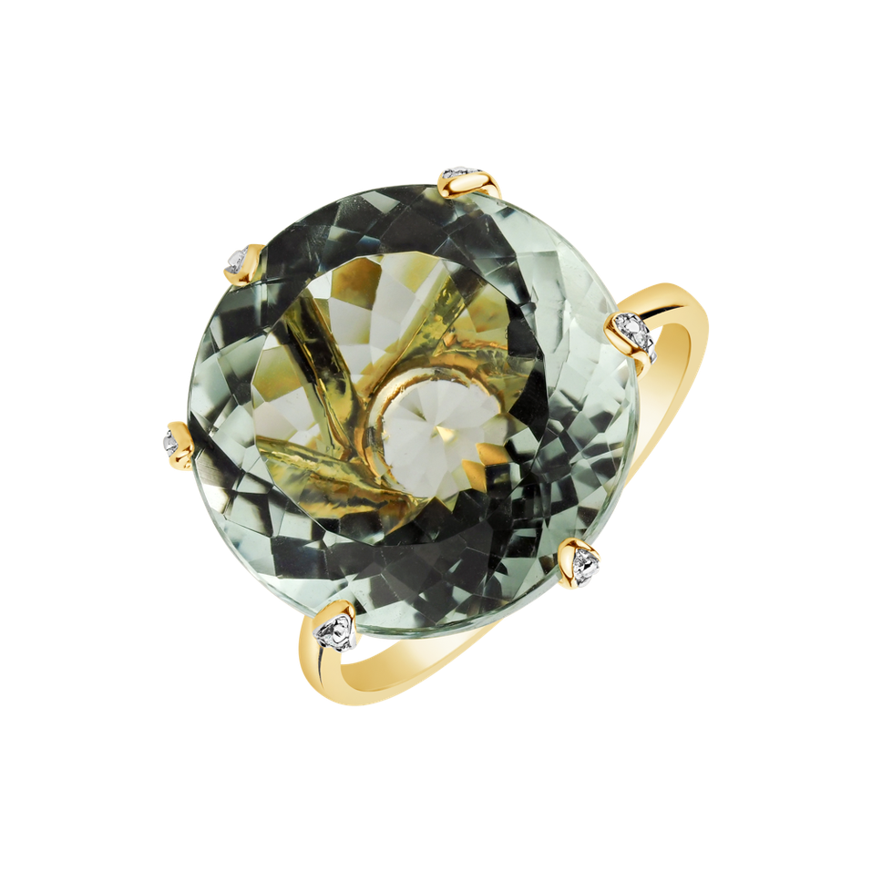 Prsteň s ametystom a diamantmi Audrielle