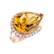 Prsteň s citrínom a diamantmi Tassa2