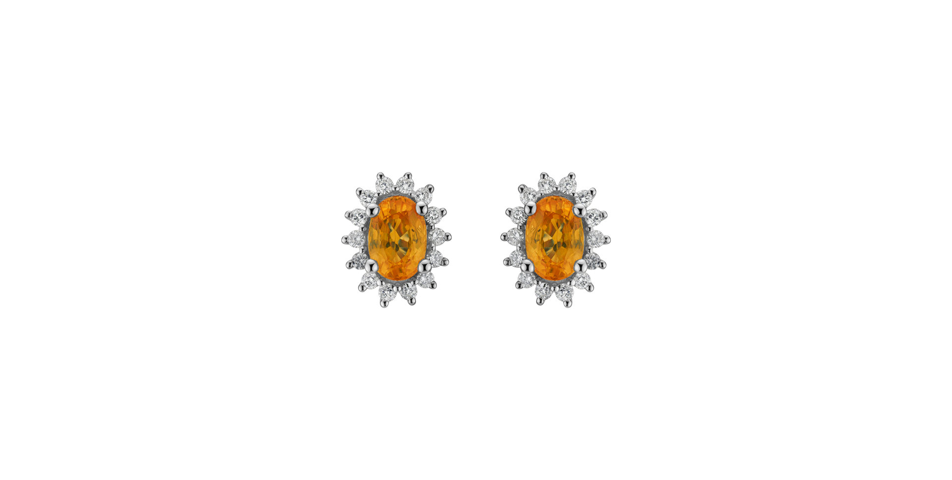 Náušnice s zafírom a diamantmi Princess Sparkle