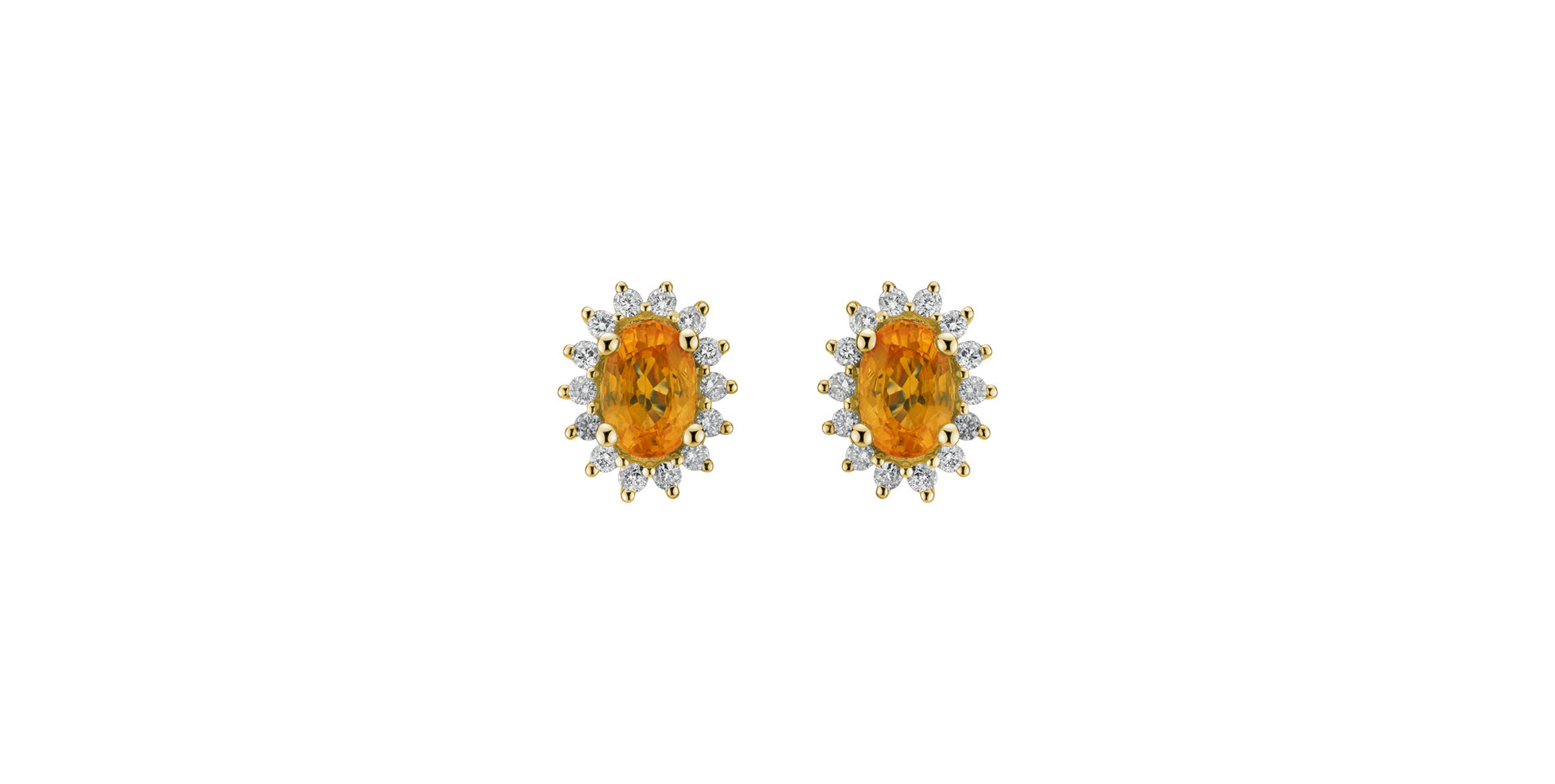 Náušnice s zafírom a diamantmi Princess Sparkle