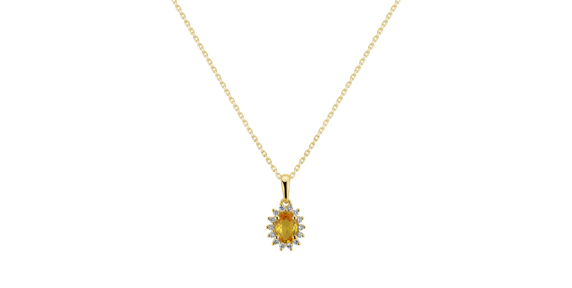 Přívěsok so zafírom a diamantmi Princess Sparkle