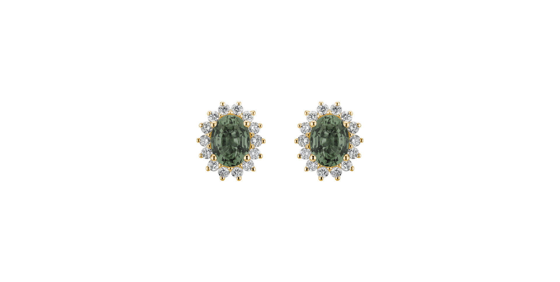 Náušnice s zafírom a diamantmi Princess Sparkle