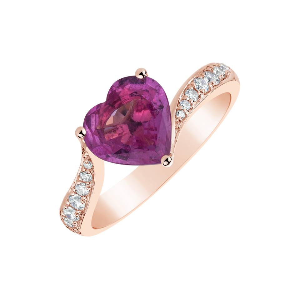 Prsteň s zafírom a diamantmi Spirit Love