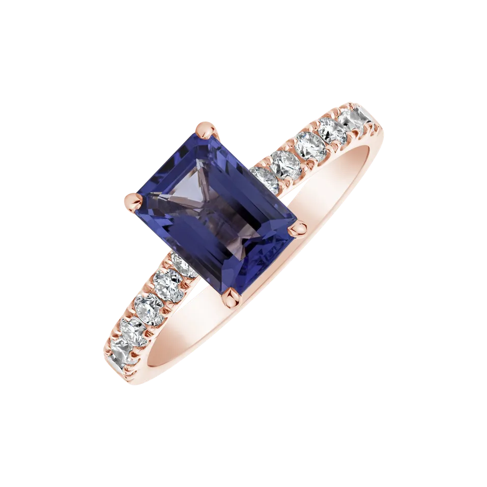 Prsteň so zafírom a diamantmi Divine Love