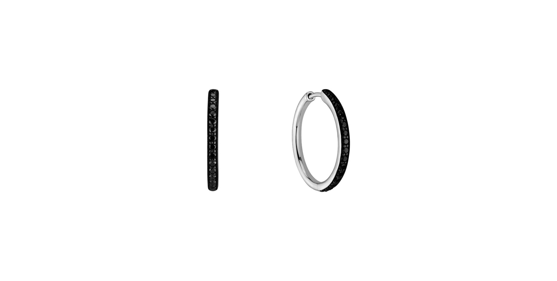 Náušnice s čiernymi diamantmi Midnight Magic