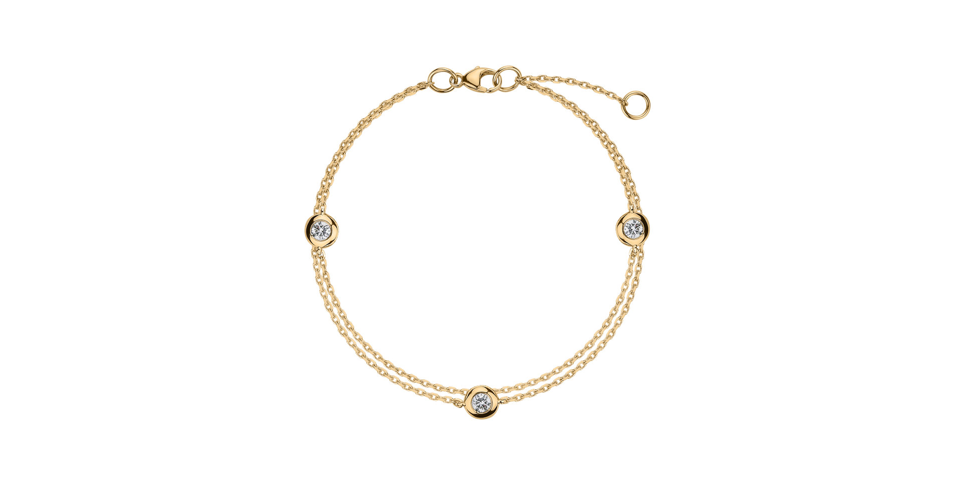 Náramok s diamantmi Triple Dots