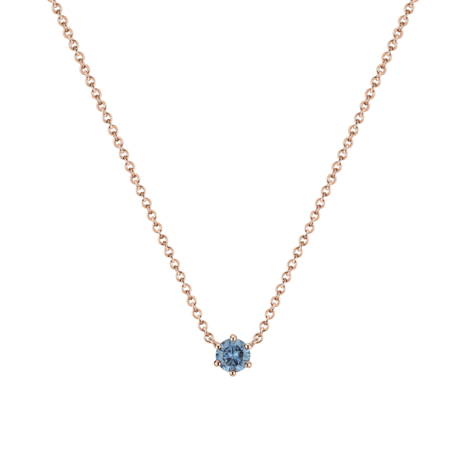 Náhrdelník s modrým diamantom Essential Drop