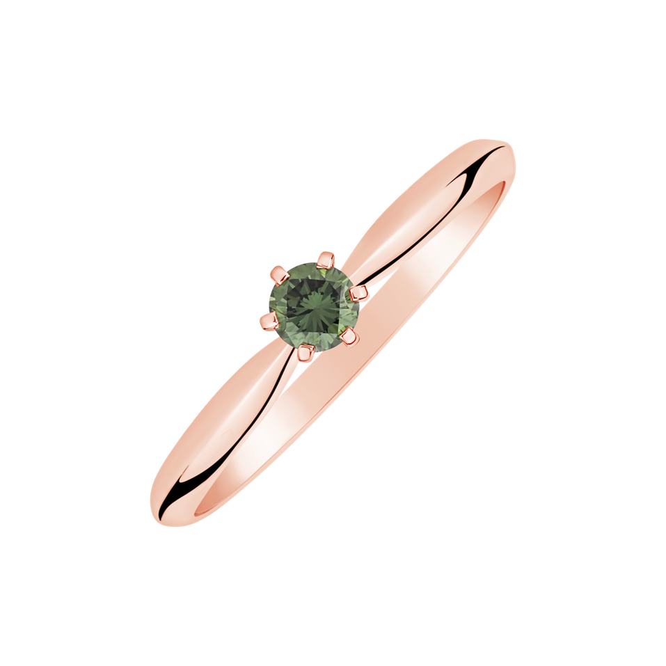 Prsteň so zeleným diamantom Eternal Joy