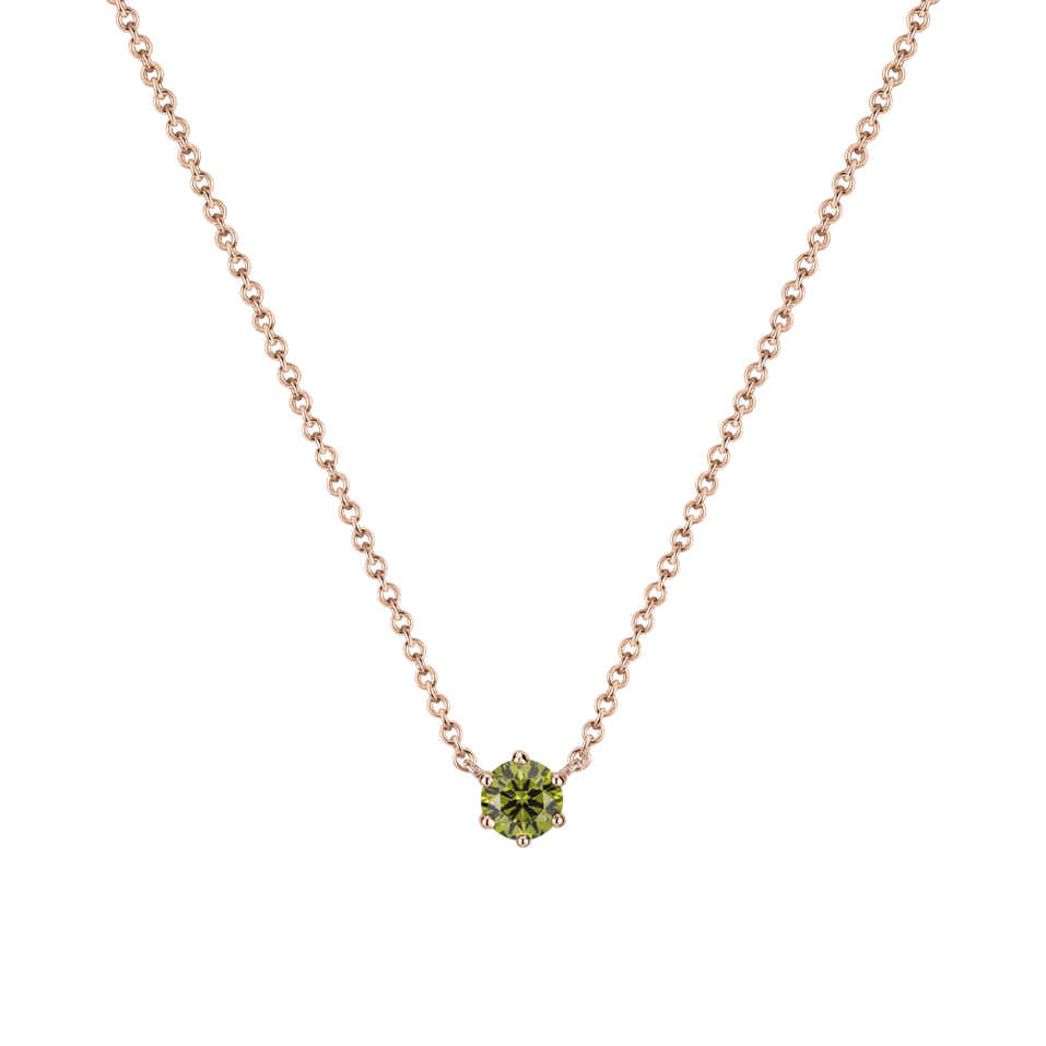 Náhrdelník so zeleným diamantom Essential Drop