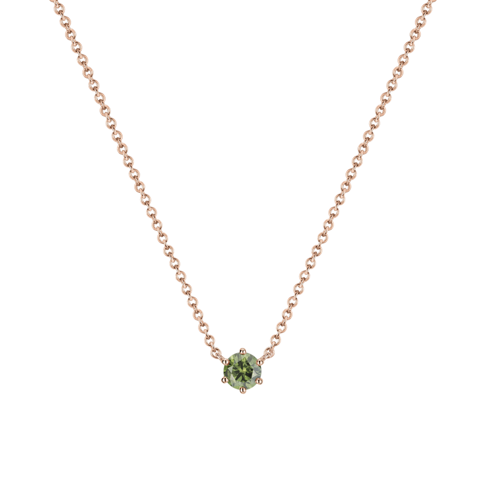 Náhrdelník so zeleným diamantom Essential Drop