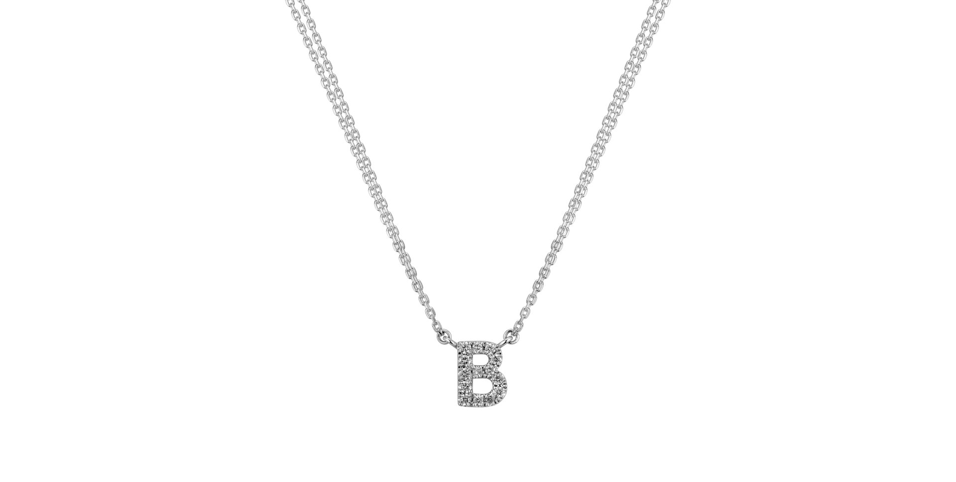 Náhrdelník s diamantmi Shiny Alphabet