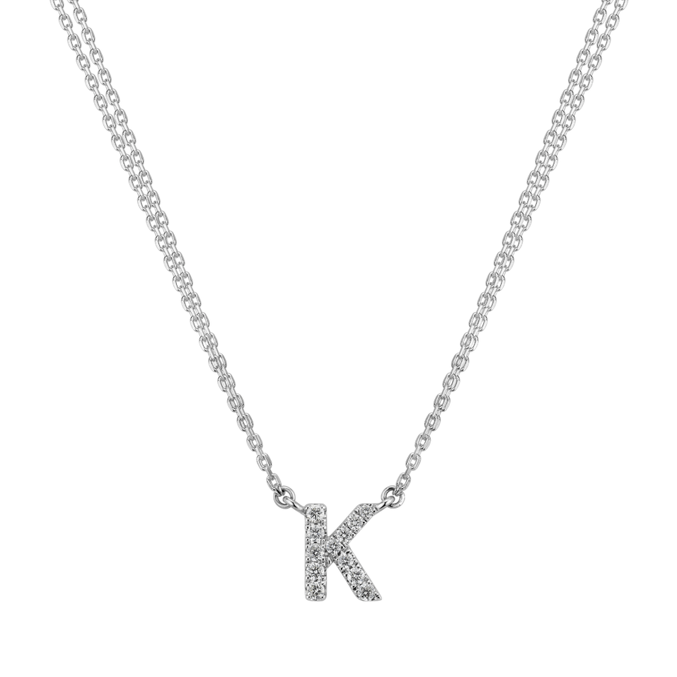 Náhrdelník s diamantmi Shiny Alphabet
