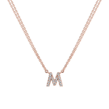 Náhrdelník s diamantmi Shiny Alphabet
