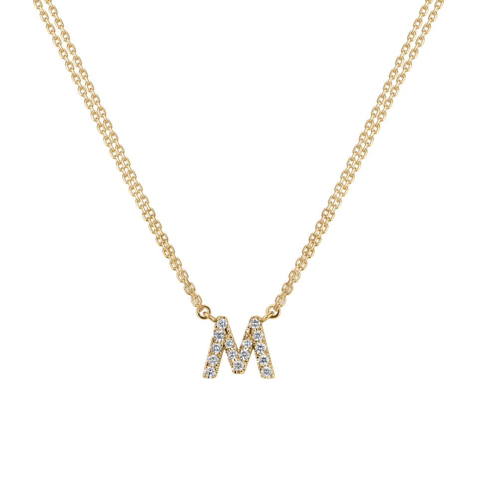 Náhrdelník s diamantmi Shiny Alphabet