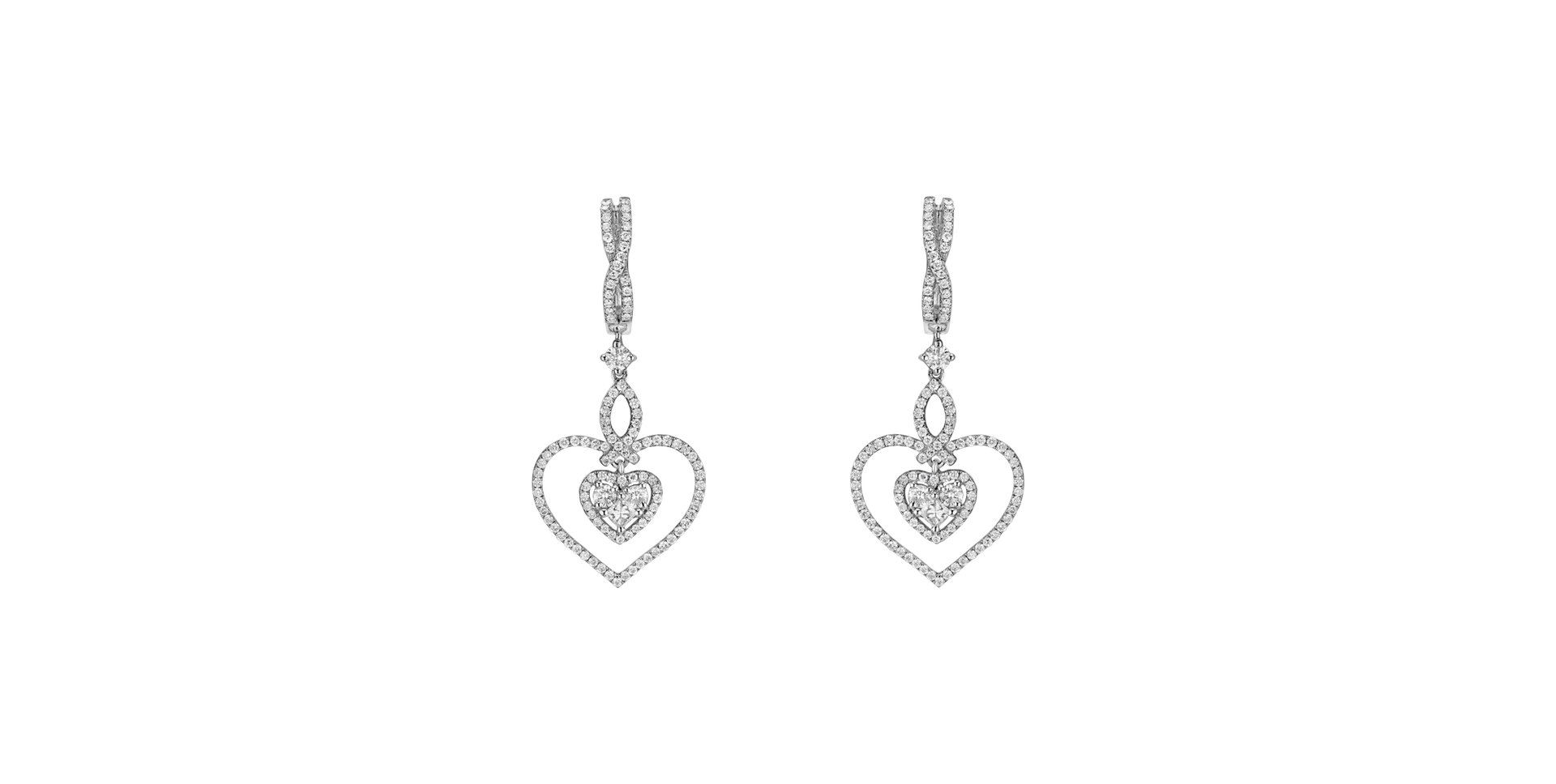 Náušnice s diamantmi Highschool Sweethearts