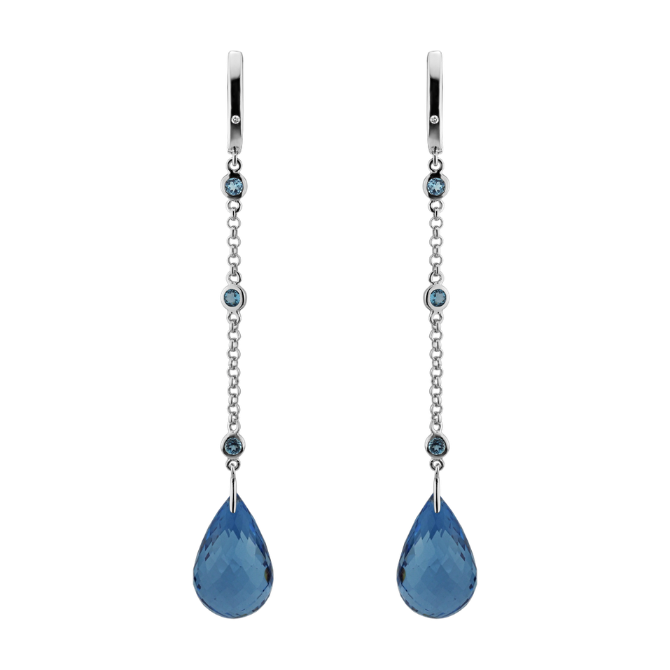 Náušnice s topásmi a diamantmi Tarquinia