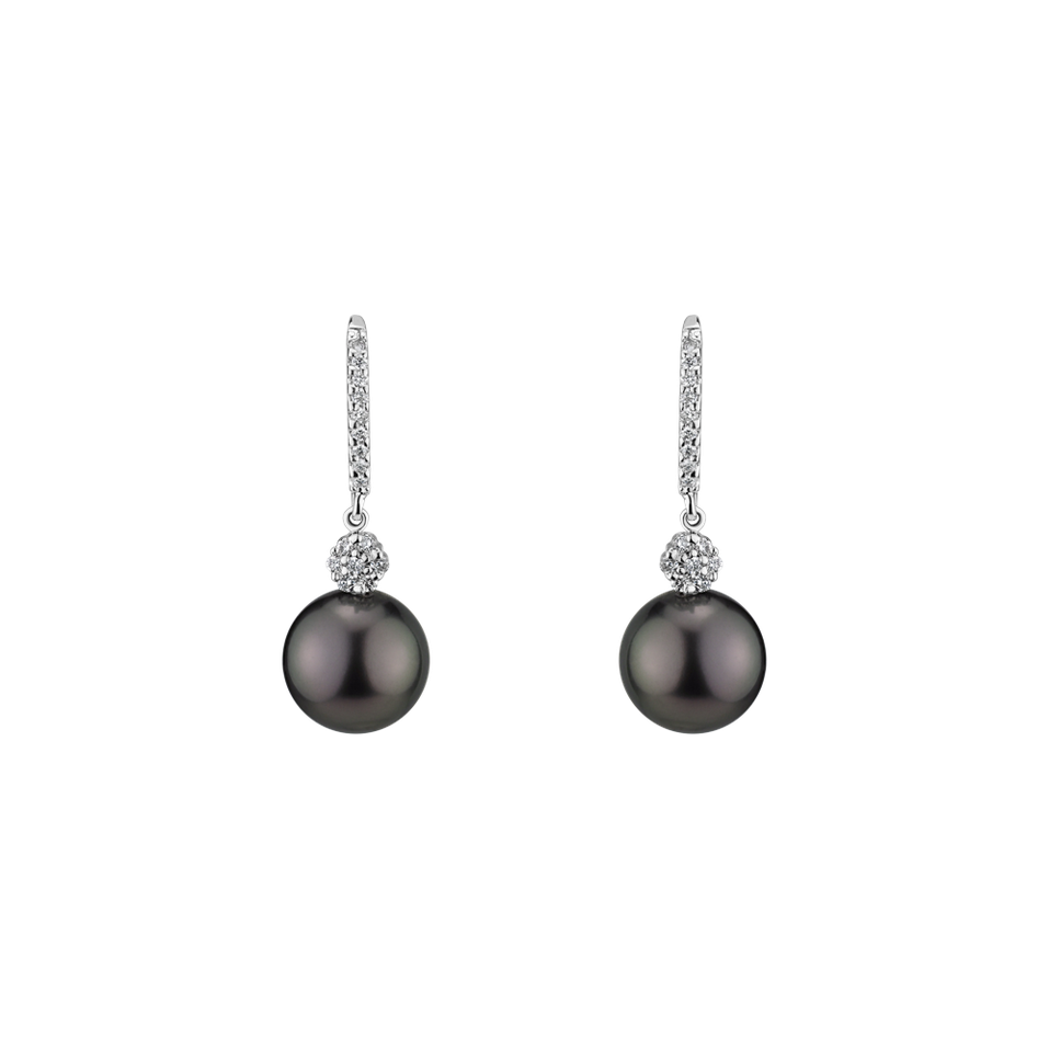 Náušnice s perlou a diamantmi Sensorium Sea