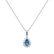 Přívěsok s řetízkom s topásom a diamantmi Queen Might2