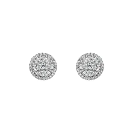 Náušnice s diamantmi Diamond moon