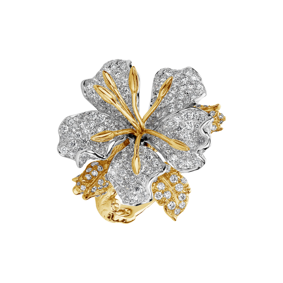 Prsteň s diamantmi Evening Flower