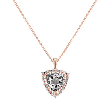 Přívěsok s topásom a diamantmi Deralf