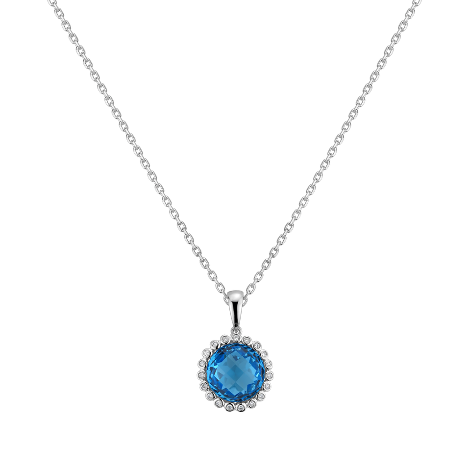 Přívěsok s topásom a diamantmi En Chantant
