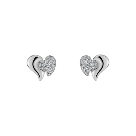 Náušnice s diamantmi Brave Heart