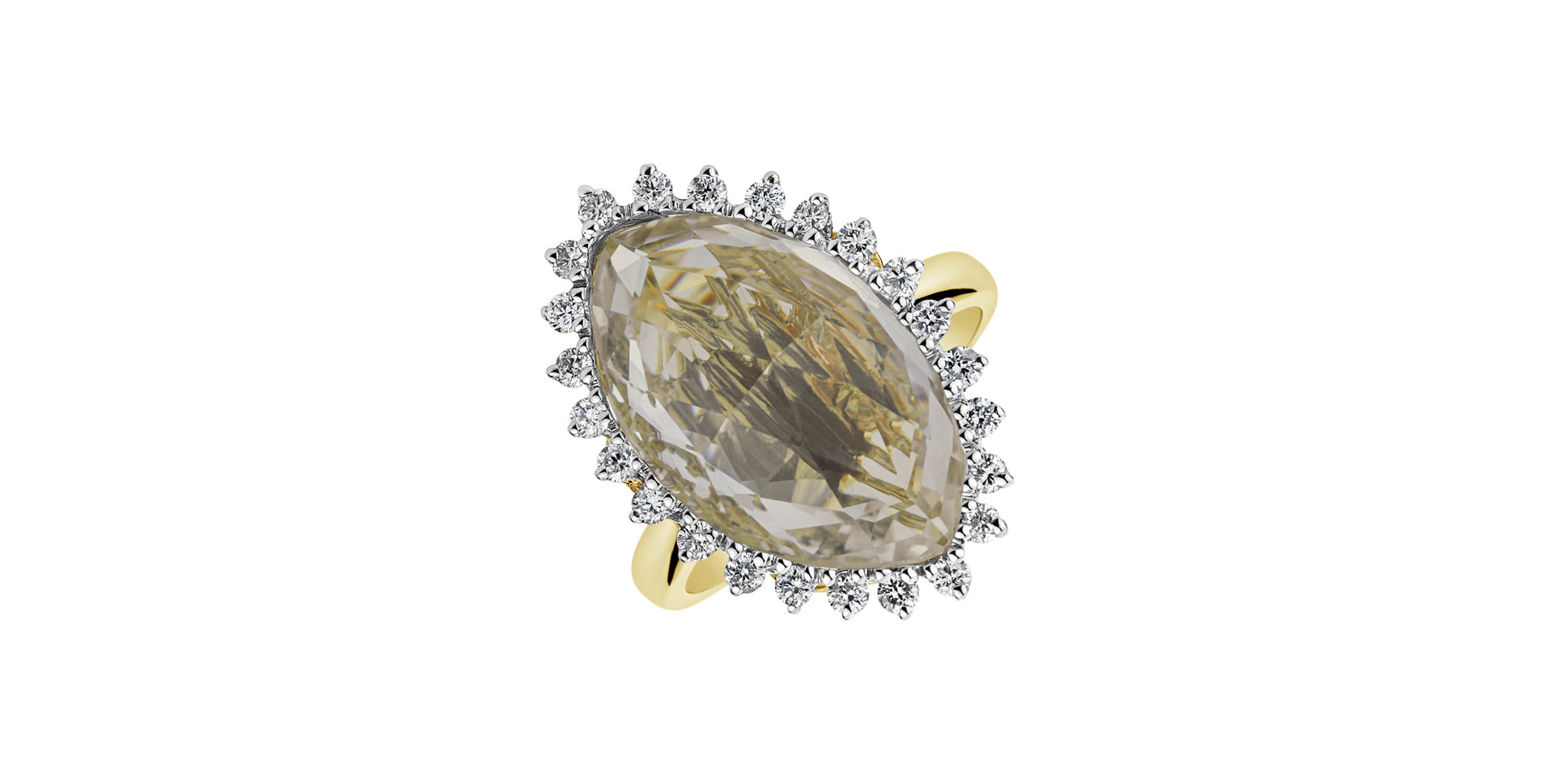 Prsteň s topásom a diamantmi Darlar Hope