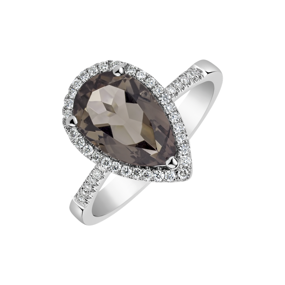 Prsteň s quartzom a diamantmi Emily