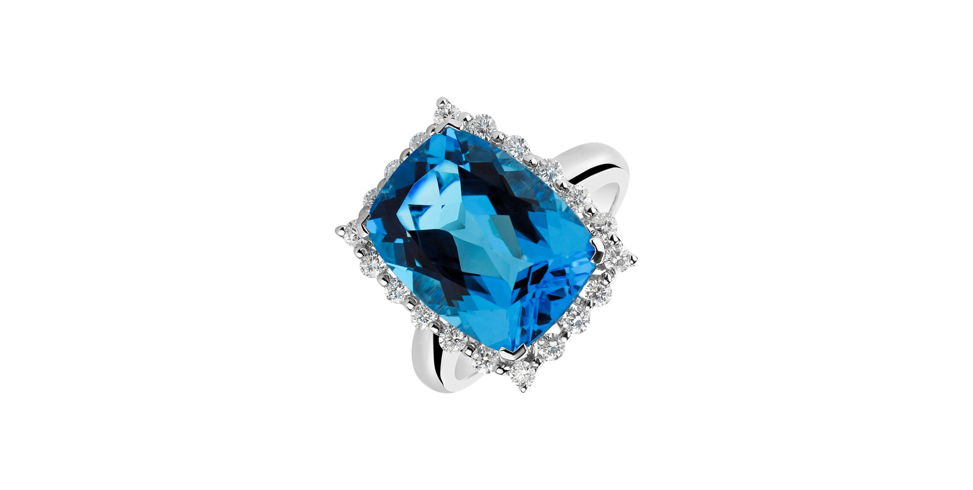 Prsteň s topásom a diamantmi Justin