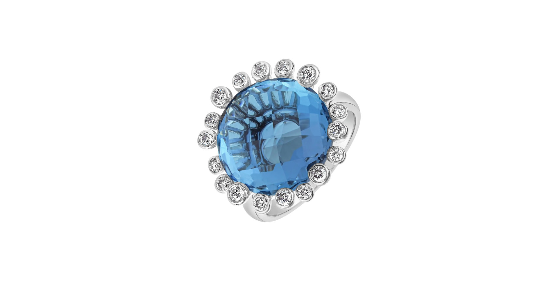 Prsteň s topásom a diamantmi Mina