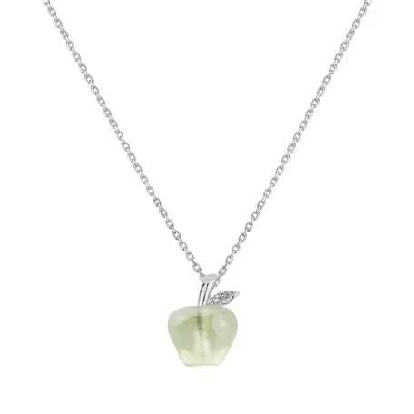 Přívěsok s prehnitom a diamantmi Happy Apple